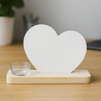 Foto print in design houder met theelicht