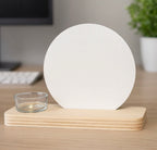 Foto print in design houder met theelicht