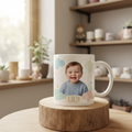 Elegante koffiemok met foto